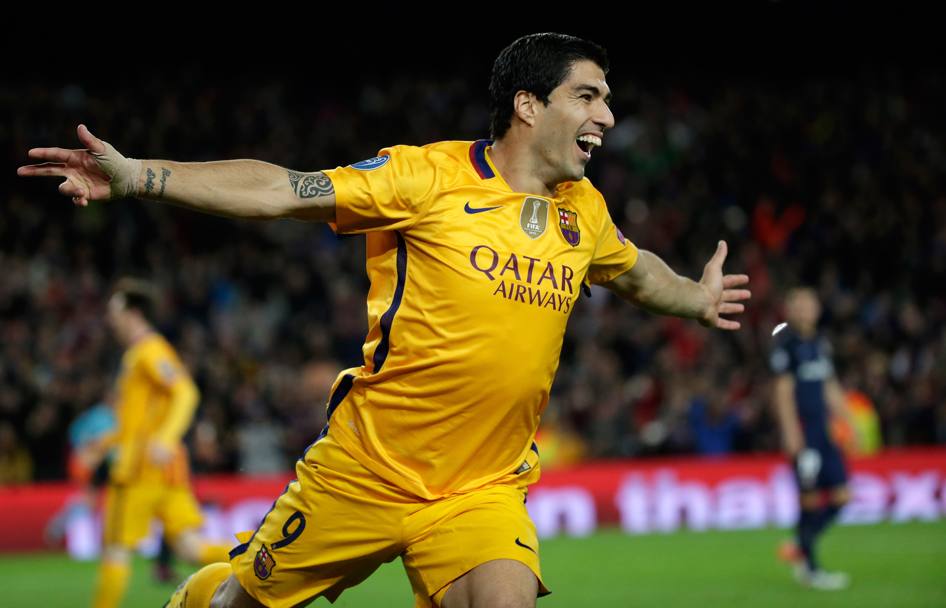 Champions: il re della notte  Luis Suarez con due gol in Barcellona-Atletico (2-1). Ap